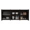 Tuhome Superior 150 Wall Cabinet With Glass, Four Interior Shelves, Two Double Door, Black GLW5609 - alternate 4